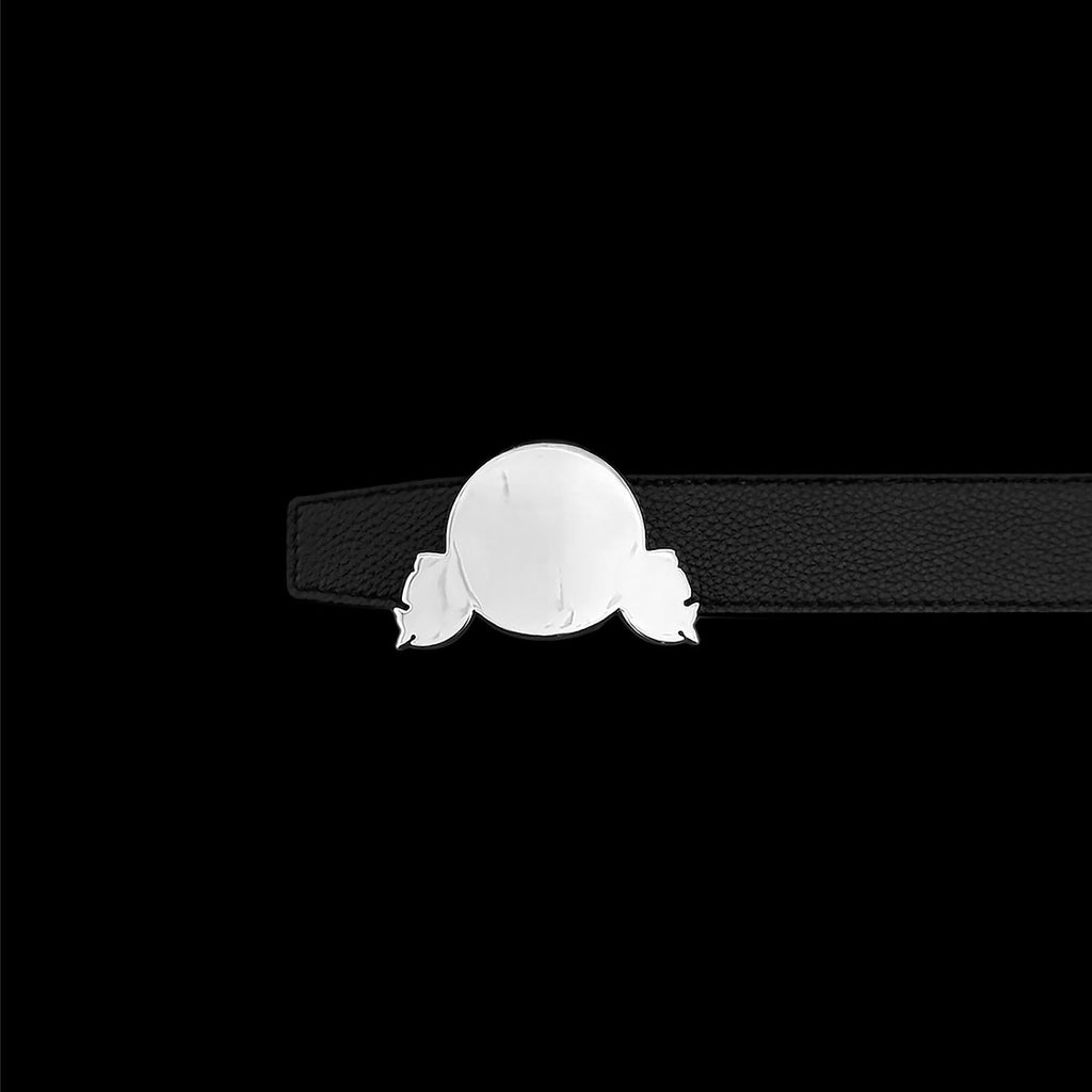 SYN Buckle Reversible Leather Belt (((Black/Pale Yellow)))