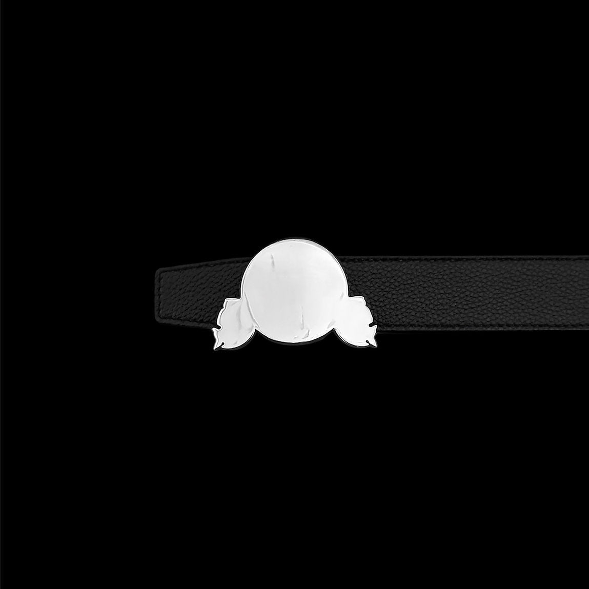 SYN Buckle Reversible Leather Belt (((Black/Pale Yellow)))