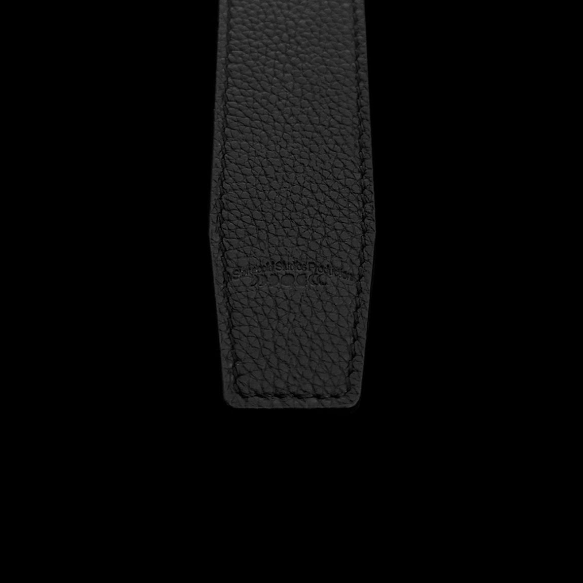 SYN Buckle Reversible Leather Belt (((Black/Pale Yellow)))